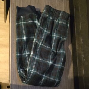 Old Navy Blue and Black Plaid Kids Joggers